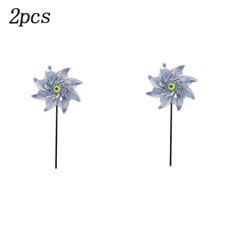 Rotating Laser Bird Repellent Windmill Reflective Pinwheels Anti Zpaxo 2pcs