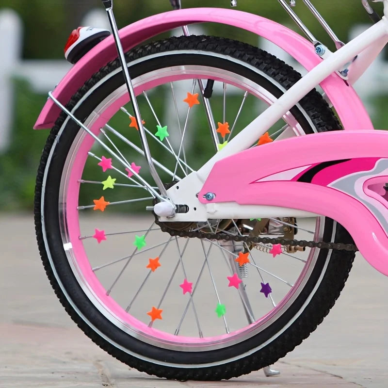 Glow-in-the-dark Spoke Beads Valve Caps Glowable Star Wheel Nipples