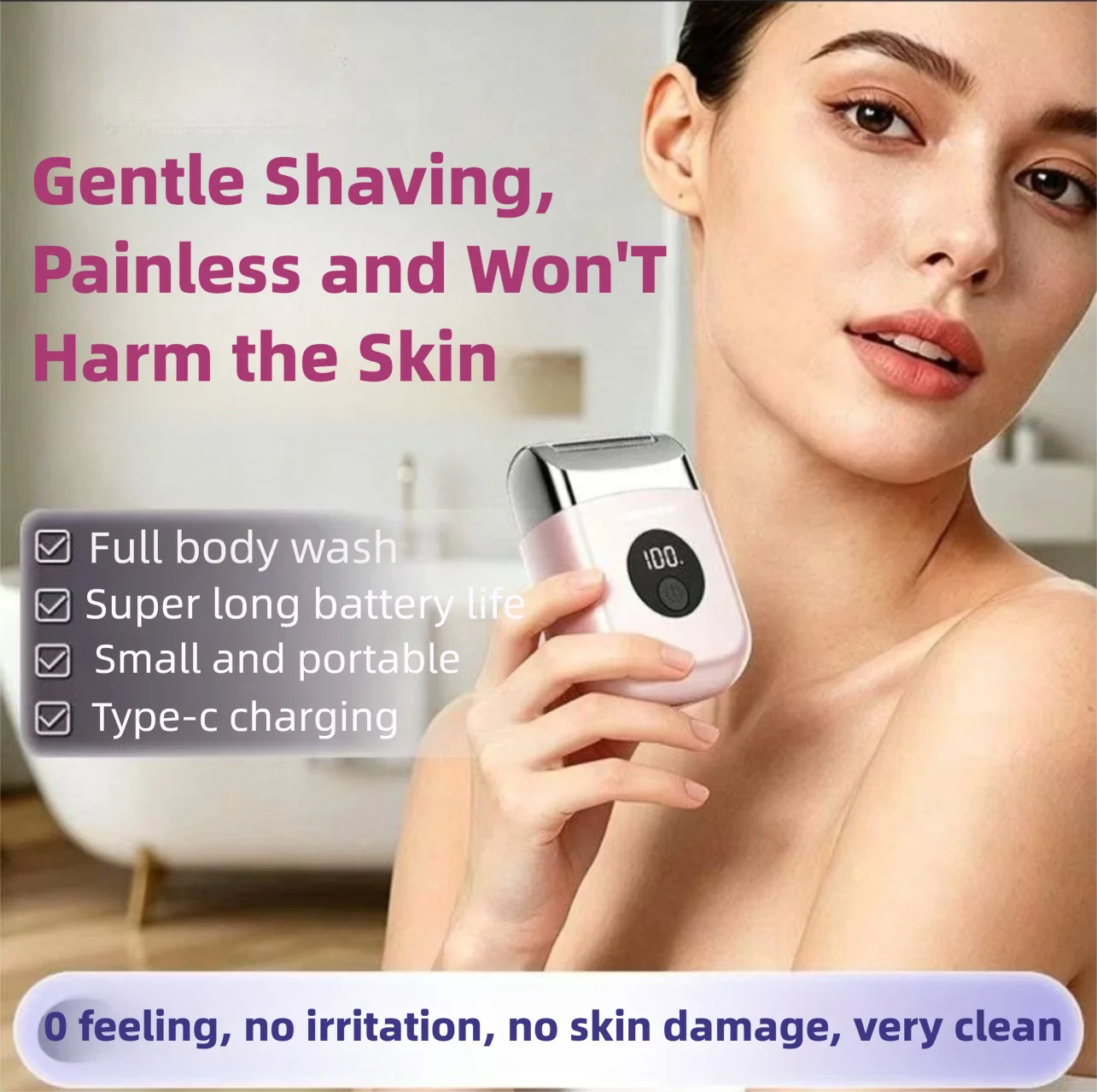 Ladies Men's Full Body Private Area Trimming Electric Shaver Armpit