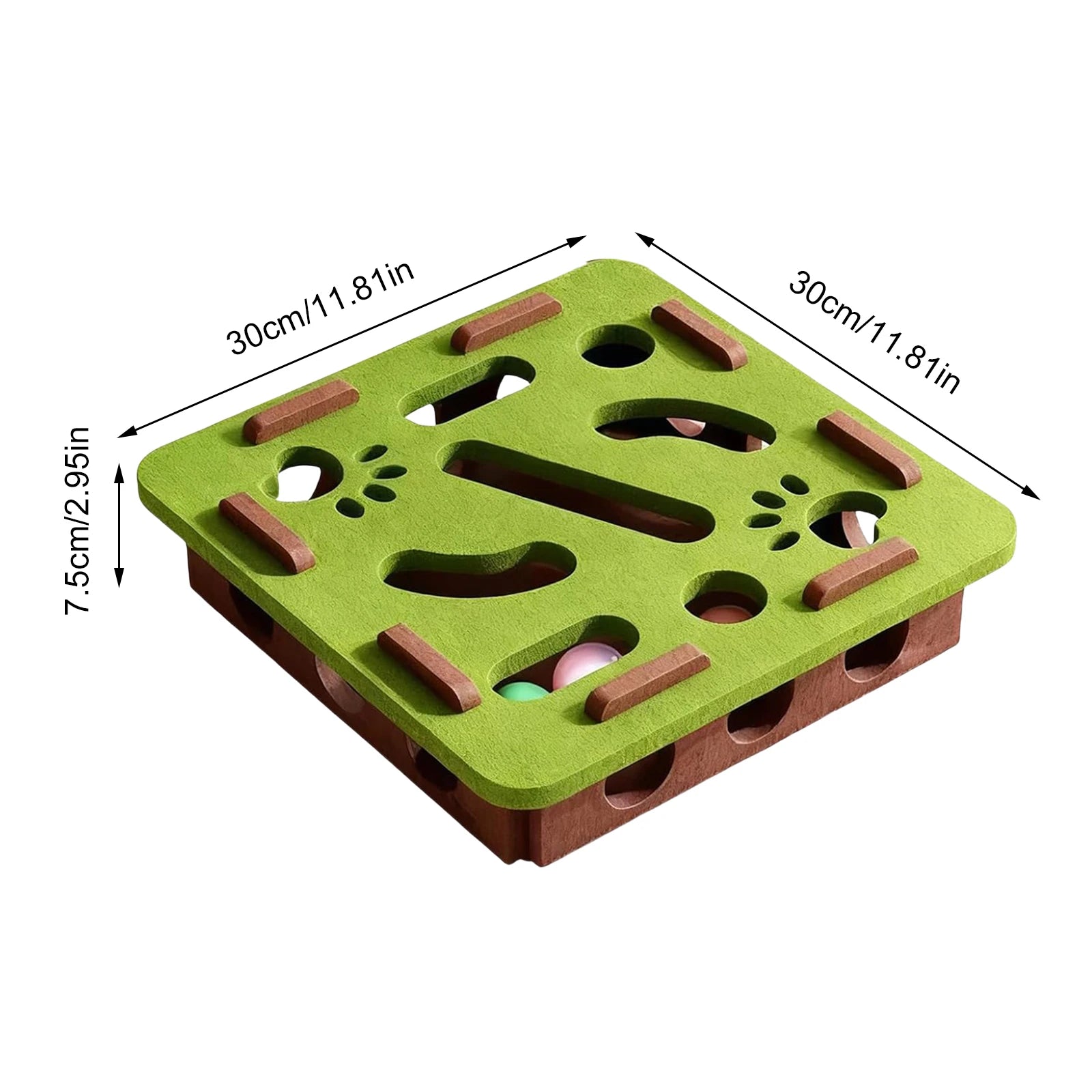 Cat Scratch Puzzle Enrichment Box 3 Bell Balls Kitten Nail File