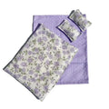 ▶1/12 Dollhouse Miniature Bed Four Piece Bed Set Bed Sheet Quilt Pillow Quilt Cover Bedding Set Doll Bedroom Decoration Toy Zpaxo Purple