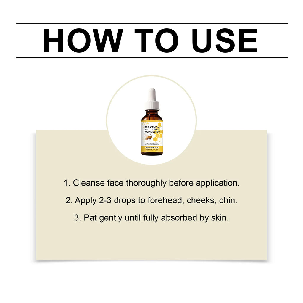 Bee Venom Facial Serum Anti Aging Firming Lift Winter Skincare Moisturizing Repairing Holiday Special New Year Beauty Box 30ml Zpaxo