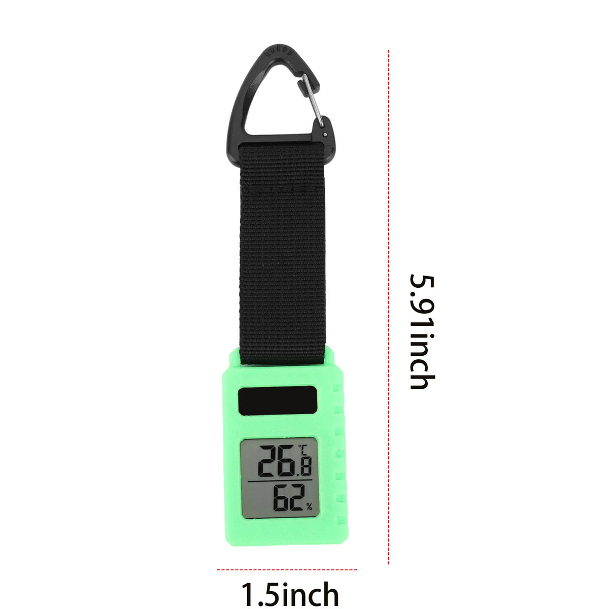 Mini Thermometer Outdoor Temperature Humidity Meter Camping Zpaxo green