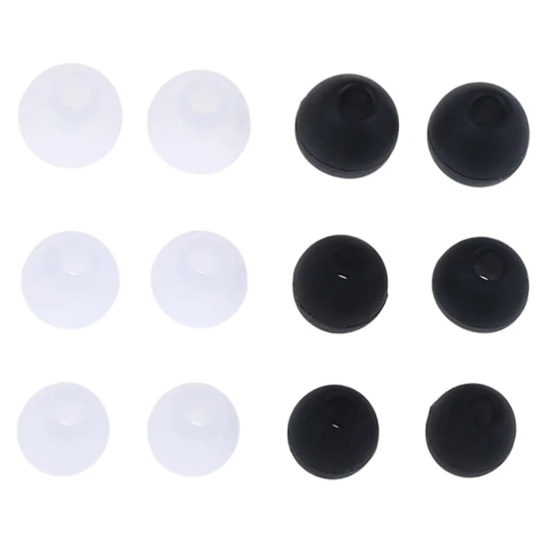 6 Pairs Silicone Rubber Earplug Ear Pads Universal In-ear Earphone