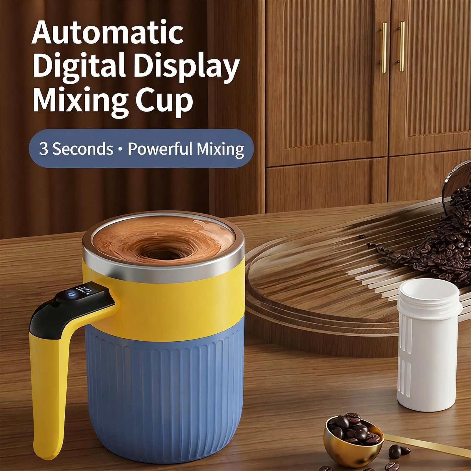 Self Stirring Coffee Mug Automatic Magnetic Milk Shaker Cup Beverage