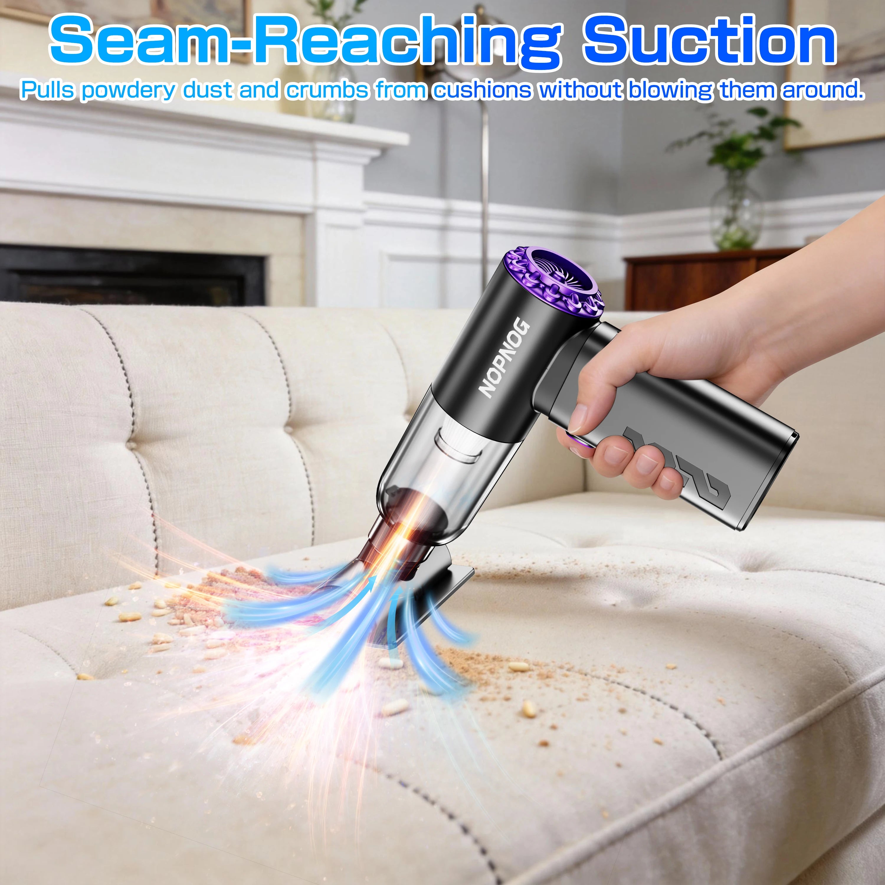 Cordless Car Vacuum Cleaner Air Duster 2 Speed Adjustable Portable