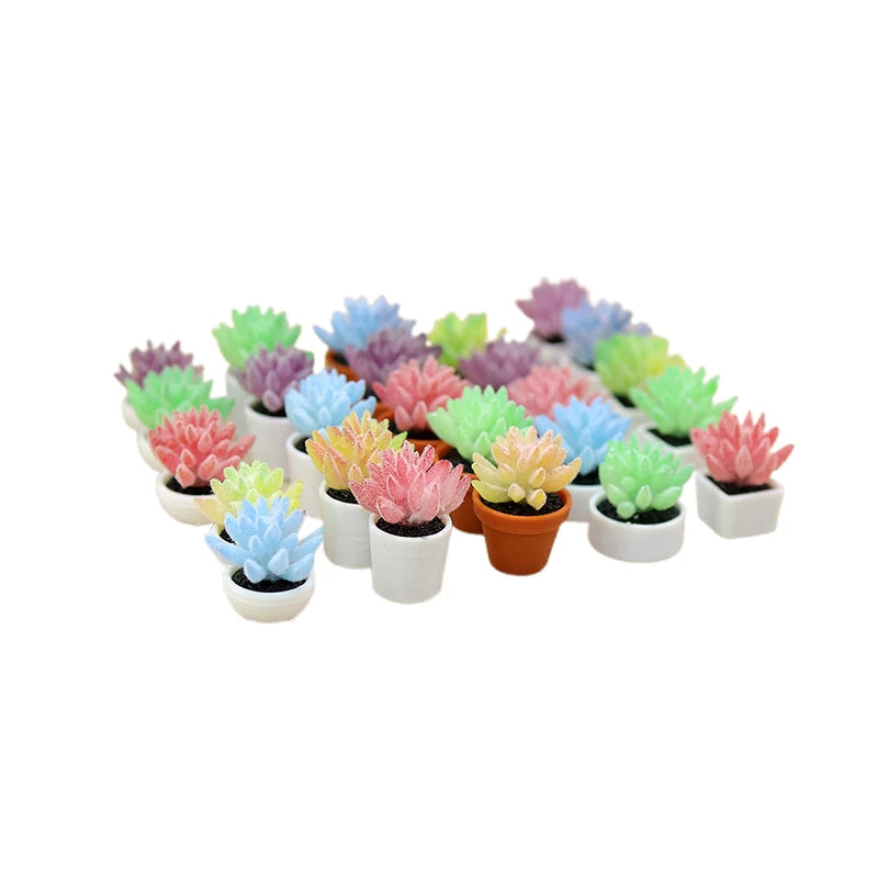 Simulation Mini Potted Plants Model Dollhouse Bonsai Decoration Micro Zpaxo