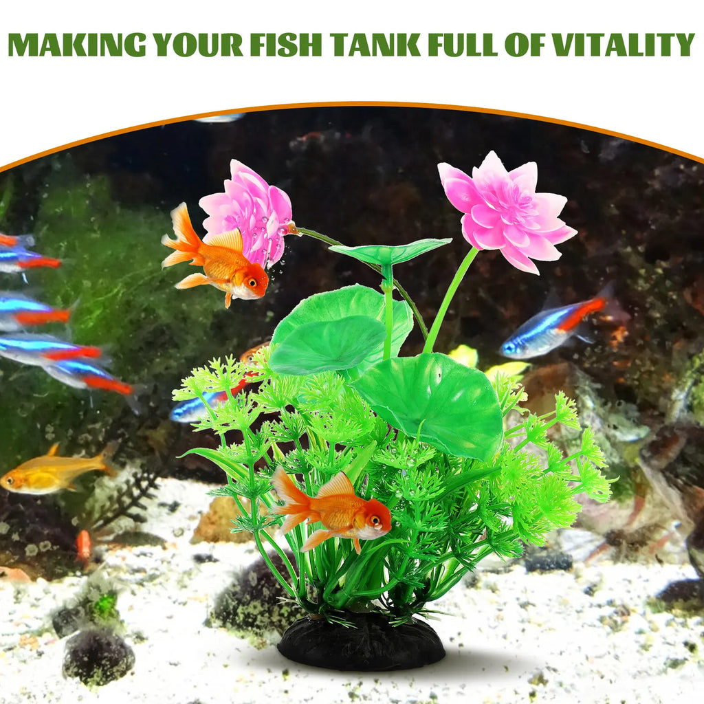 Desktop Aquarium Decor Fake Plant Fish Tank Decoration Decorative