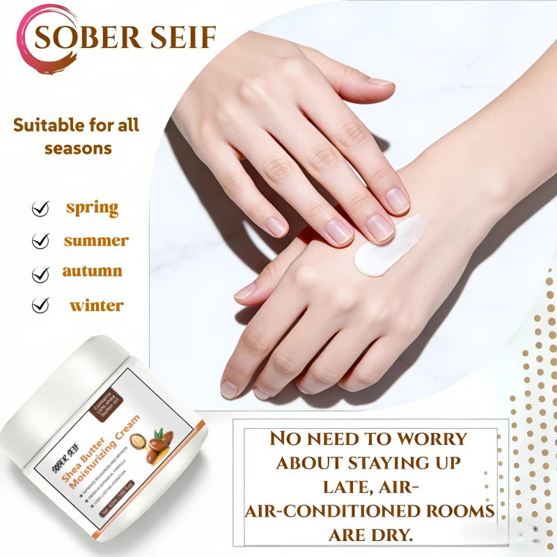 Shea Butter Ceramide Hyaluronic Acid Body Cream 72H Hydrating Gentle Body Lotion Travel Portable Daily Skincare Valentine Gift Zpaxo