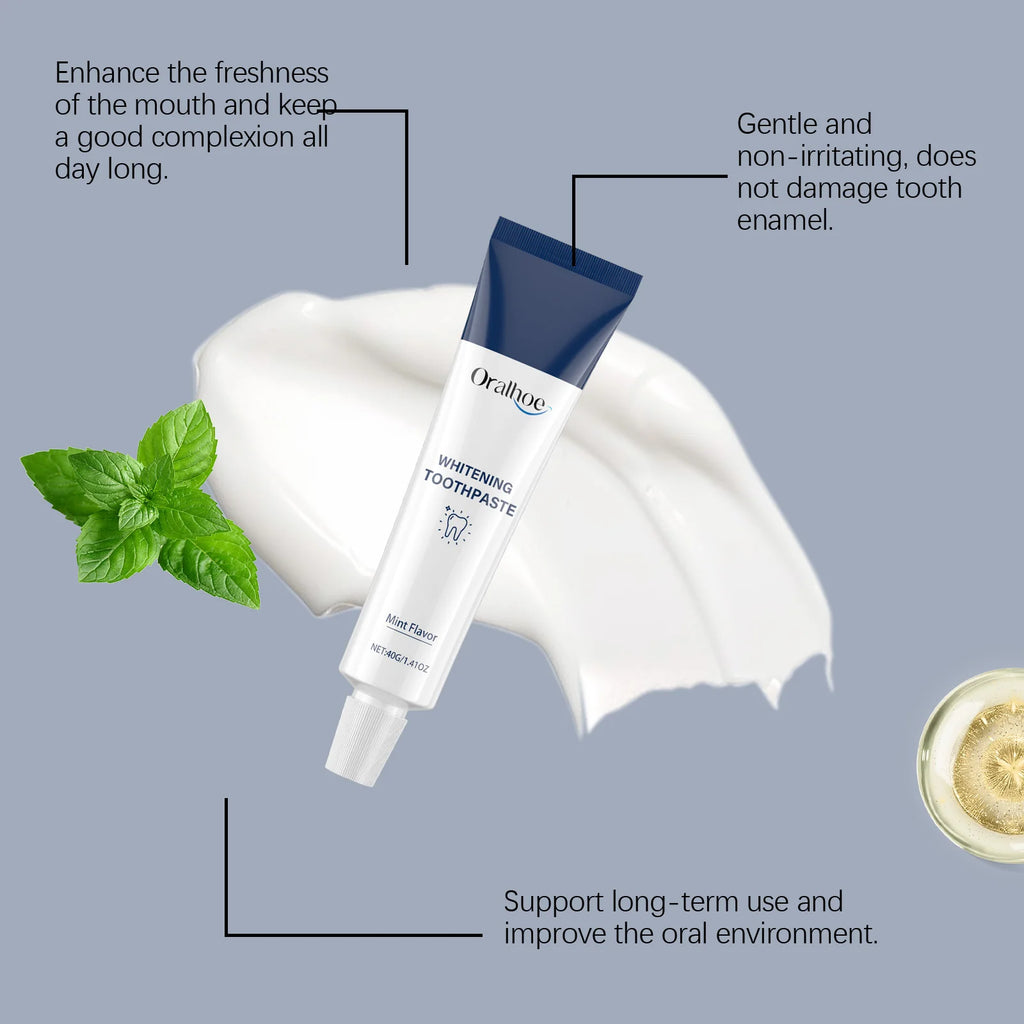 Whitening Toothpaste - Stain Removal & Fresh Breath, Gentle Gum Care Formula For Brighter Teeth & Oral Hygiene Zpaxo