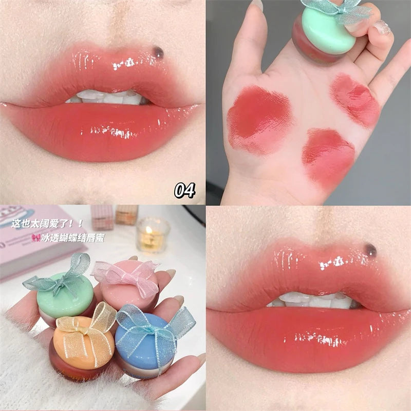 1pc Cute Little Milk Honey Lipgloss Moisturizing Mirror Water Lipgloss Sexy Red Lip Tint Lip Balm Lip Makeup Korean Cosmetics Zpaxo
