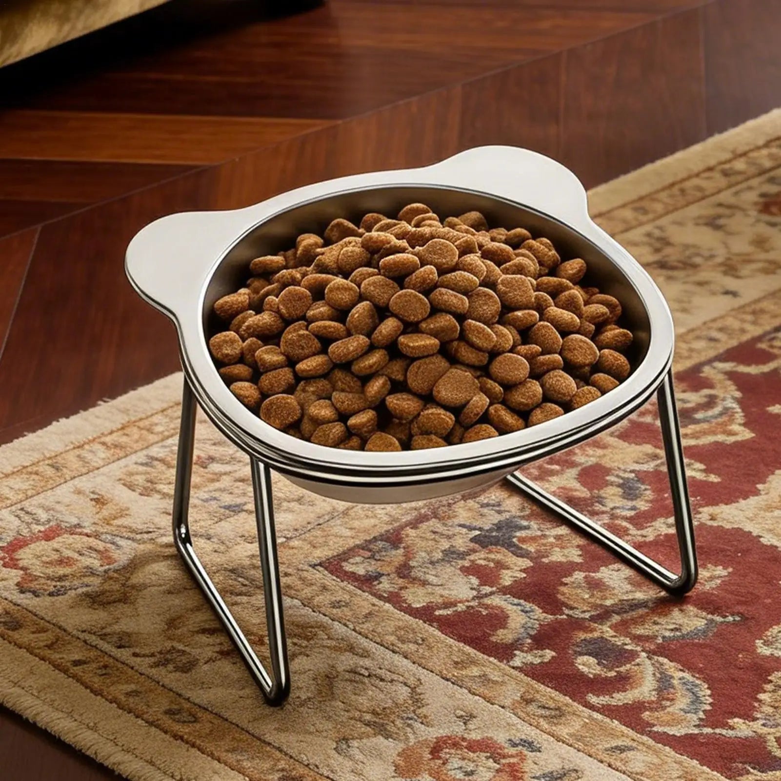 Cat Bowls Elevated Stainless Steel 15 Tilted Feeder Detachable Kitten
