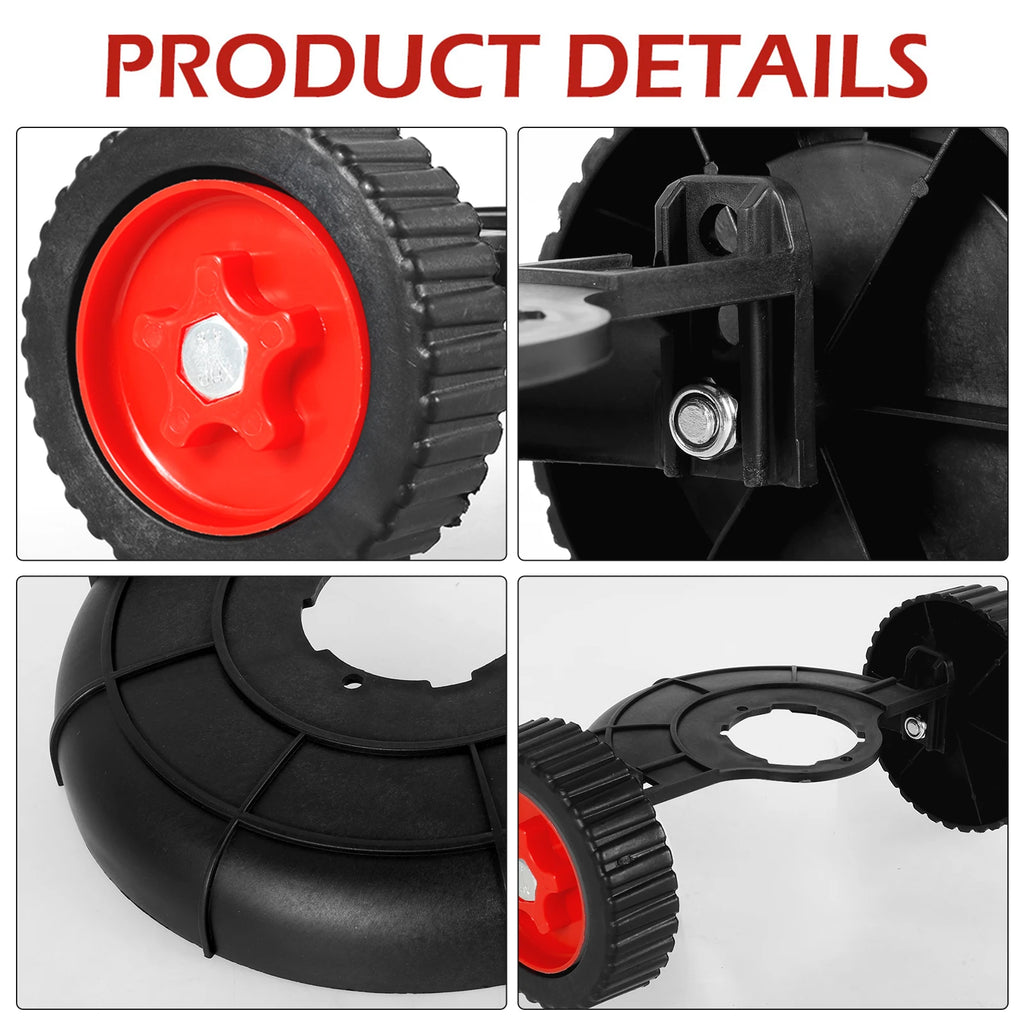 Lawn Mower Support Wheel Adjustable String Trimmer Wheel Attachment Portable Replacement Auxiliary Wheels for Grass Trimmer Cutt Zpaxo