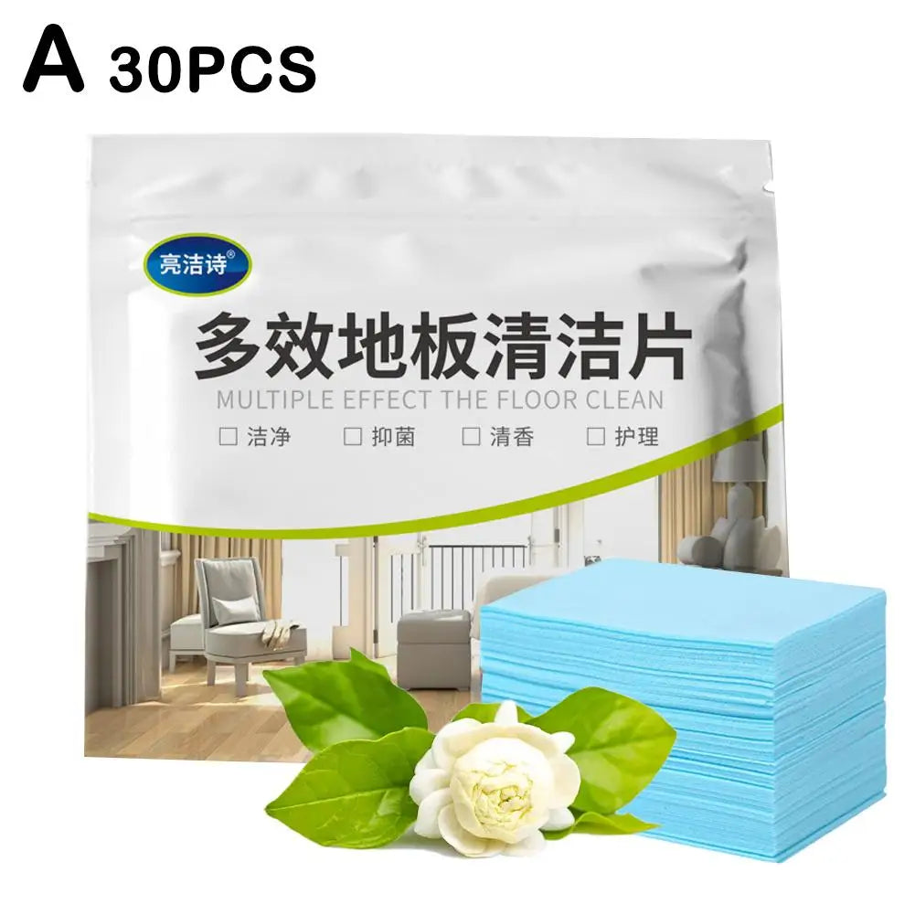 Floor Cleaner Tablets 30-Pack – Water-Soluble Deodorizing Sheets Floor Cleaning Tablets Zpaxo A