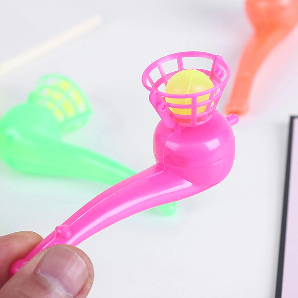 5/10/20Pcs Ball Blowing Pipe Random Color Floating Blow Suspended Ball Game Toy for Kids Birthday Party Baby Shower Gifts Zpaxo