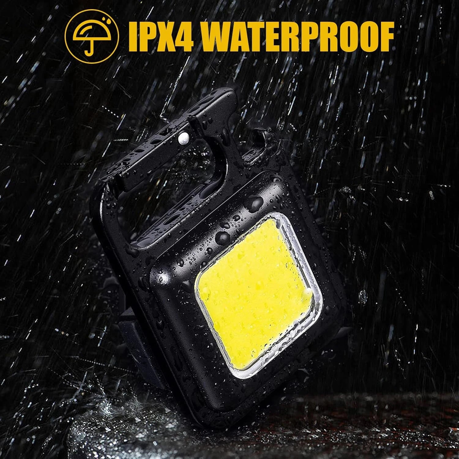 Mini Keychain Light COB Work Portable Waterproof Flashlight Pocket