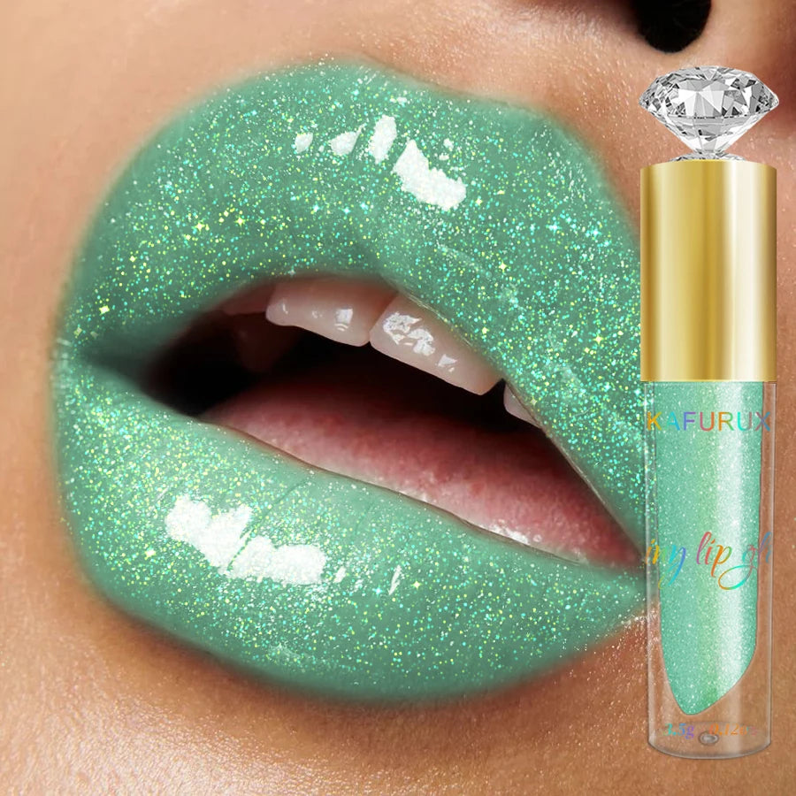9 Colors Diamond Shimmer Glitter Lip Gloss Moisturizing Liquid Zpaxo 207