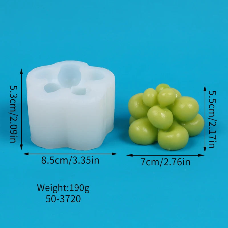 Succulents Candle Silicone Mold 3D Cactus Succulent Plants Soap Aroma