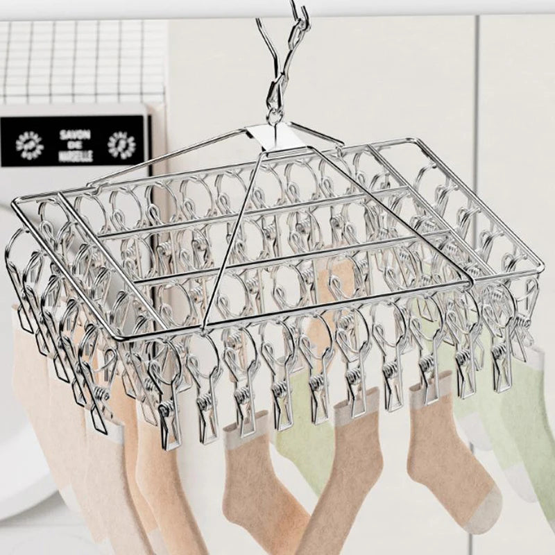 CM20 30 40 Clips Steel Windproof Clothespin Laundry Hanger