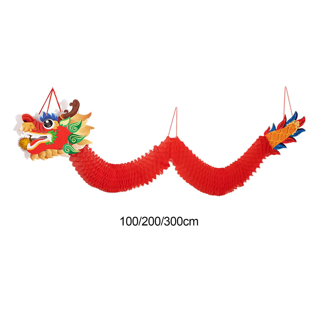 Dragon Garland Decoration Supermarket Chinese New Year Hanging Ornament Pendant for Office Party Housewarming Wedding Celling Zpaxo