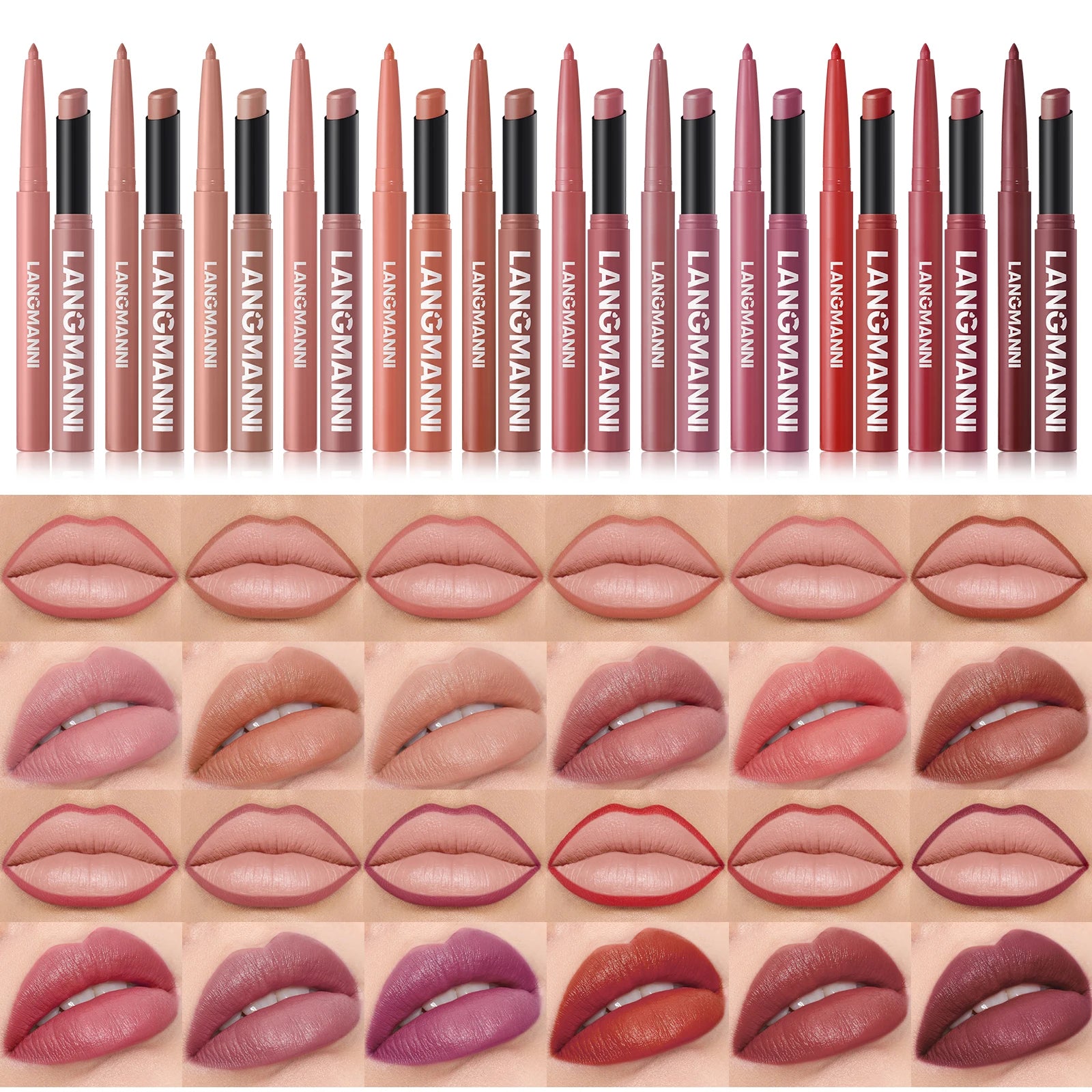 Integrated Waterproof Lipliner+lipstick Lipstick No Smudge Fade Cup