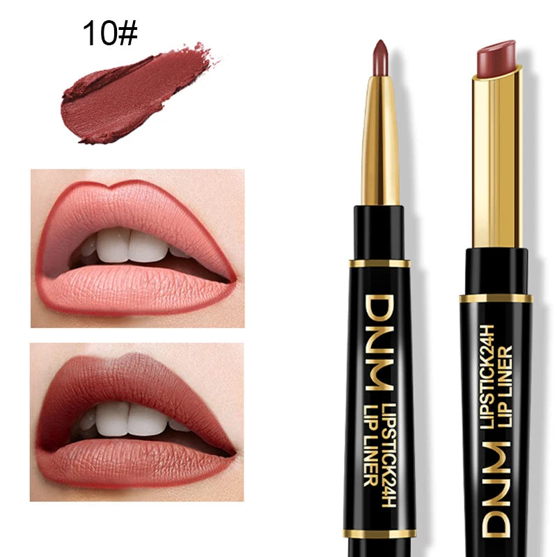 1 Non-stick Cup Long Lasting Lipstick Lip Liner Waterproof Matte Lips Zpaxo 10 1PCS