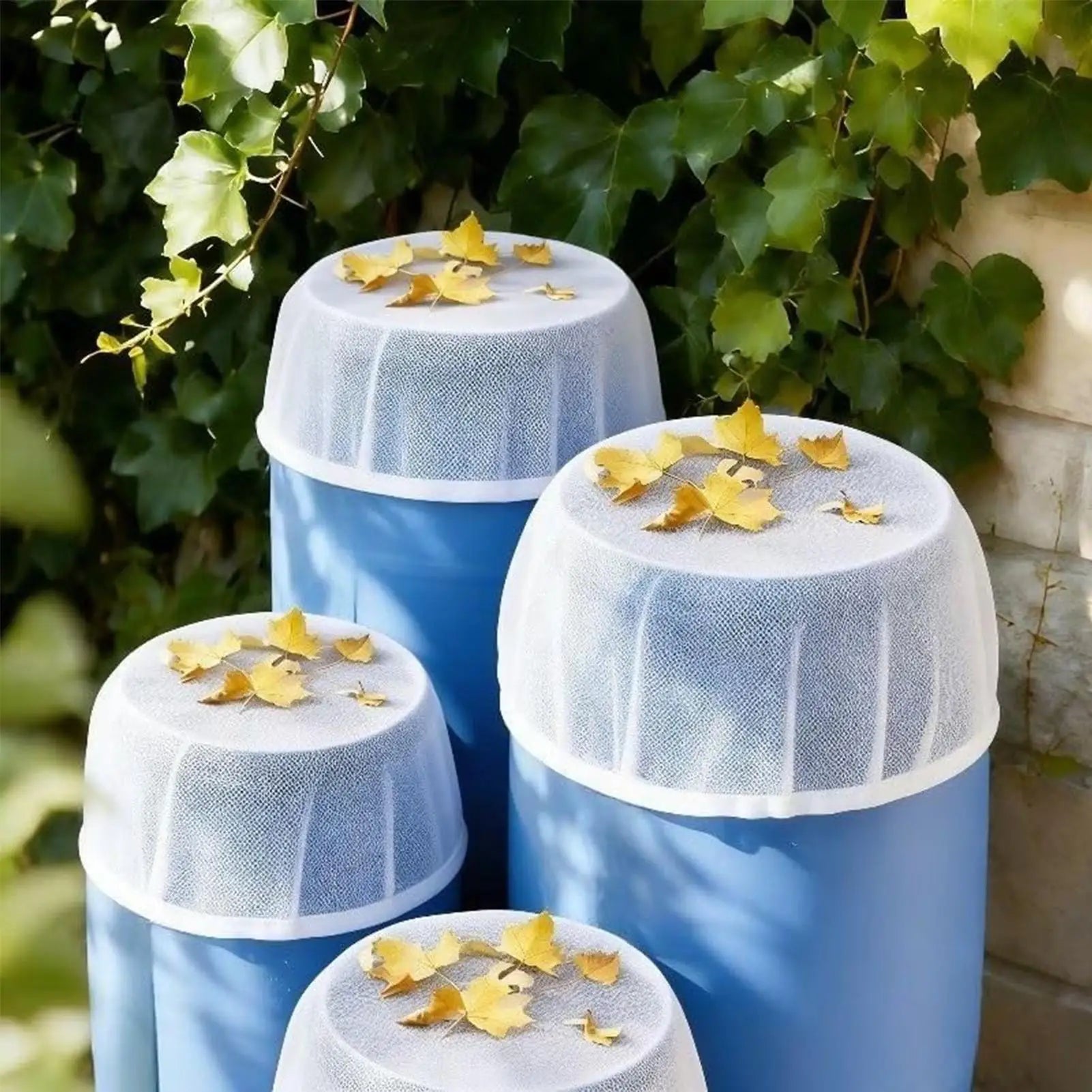 Rain Barrel Mesh Cover – Leaf & Insect Filter Screen Rain Barrel Cover Zpaxo