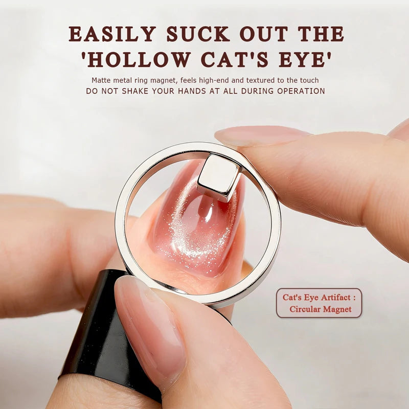 New Circular Cat Eye Nail Magnet Strong Nail Art Magnetic Gel Polish Guide Tool DIY Magnetic Nail Helper Manicure Design Zpaxo
