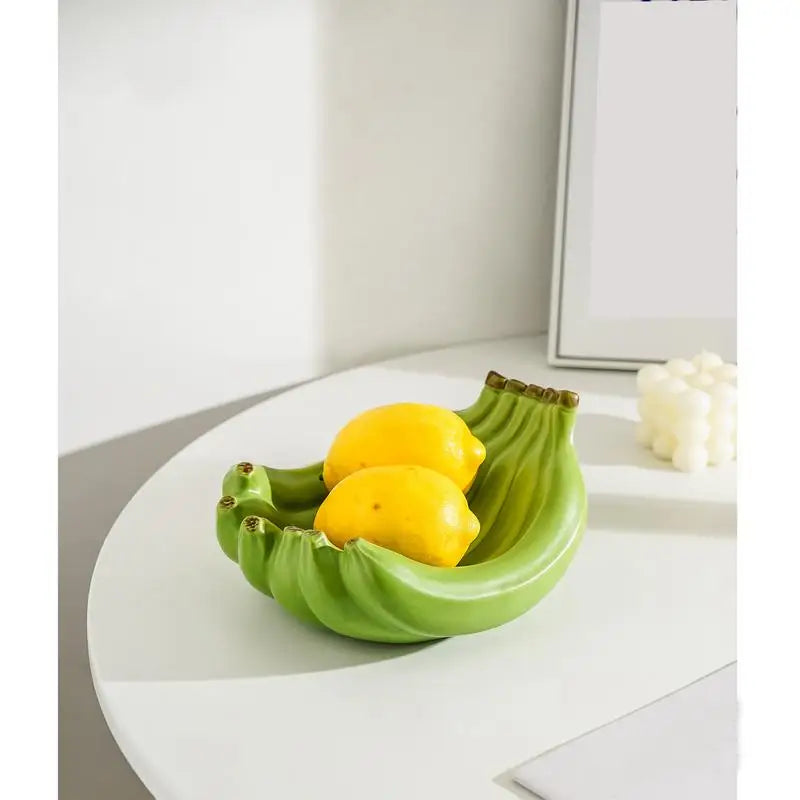 Creative Banana Shaped Storage Tray Ceramic Fruit Household Snack
