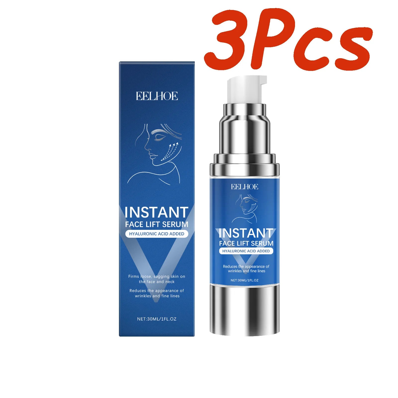 EELHOE Face Lifting Firming Serum | Anti-Wrinkle & Brightening Face Firming Serum Zpaxo 3 x 30ml Boxed