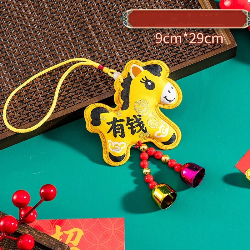 Chinese Zodiac Mascot Pendant Blessing Embroidery Lucky Fragrant Bag Zpaxo A6