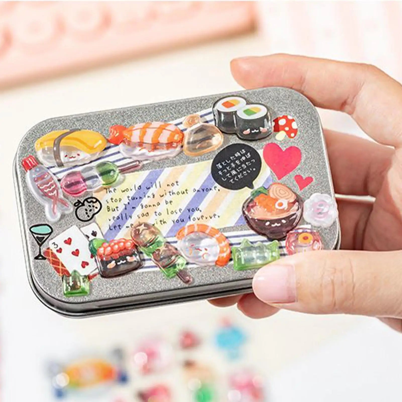 3D Stickers for Kids Foods Theme Sushi Decals 3D Puff Sticker for Laptops Phone Case Party Birthday Classroom Reward Prizes Zpaxo