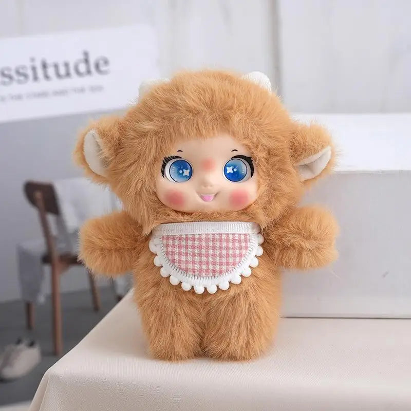 ▶Cute Animal Rabbit Bear Sheep Plush Doll Toy Pendant Keychain Ornaments Backpack Hangings Decoration Car Keyring For Women Gift Zpaxo A4