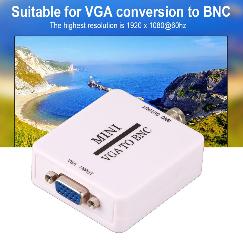 Mini HD VGA BNC 1920 X 1080 USB Video Converter HDTV Monitors TVs