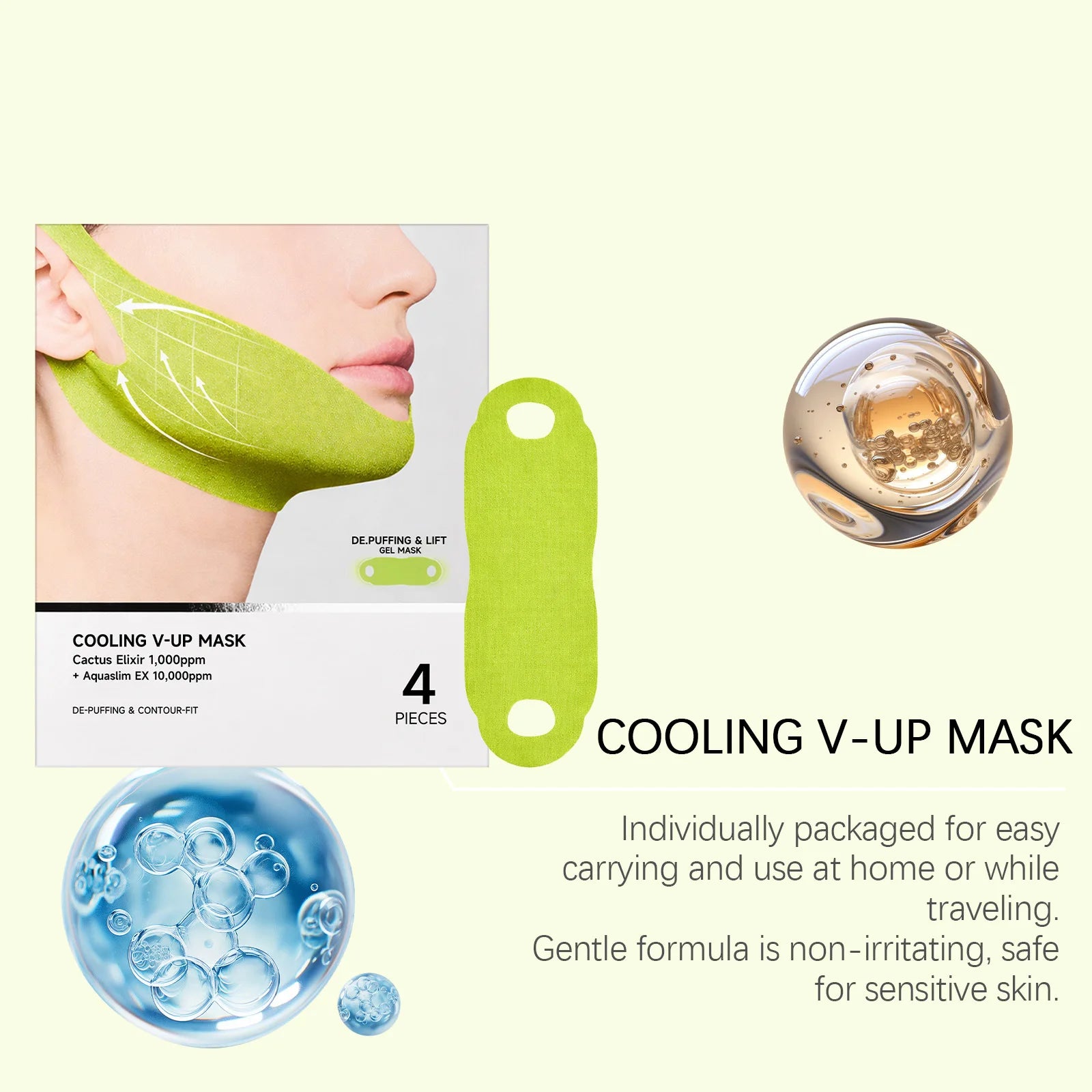 Centella Asiatica Face Lifting Mask – Firm & Contour Skin Face Lifting Mask Zpaxo
