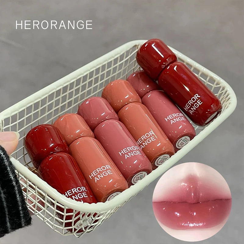 Cherry Blossom Pink Lip Gloss Lasting Non-greasy Moisturizing Water Light Mirror Lip Glaze Liquid Lipstick Clear Tint Makeup Zpaxo