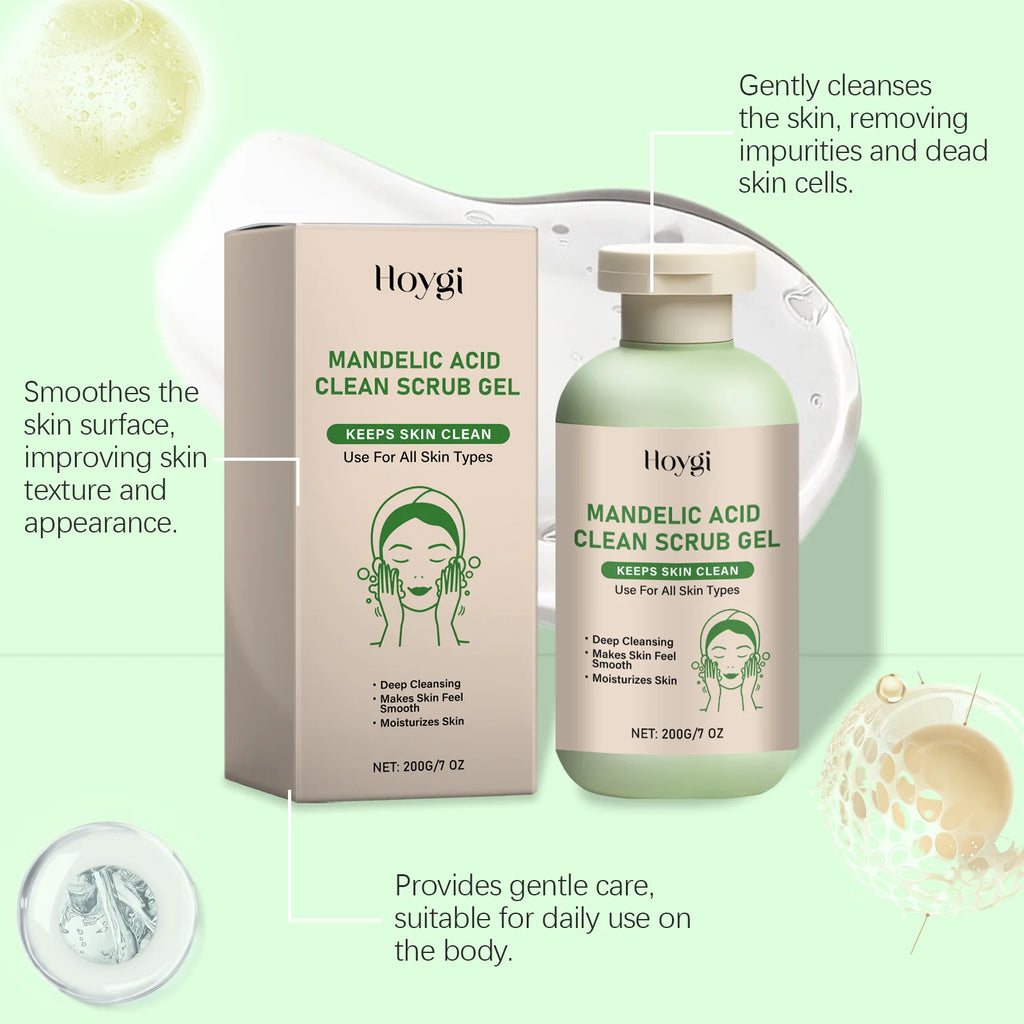 Body Exfoliating Gel, Deeply Cleanses & Moisturizes, Gently Removes Dead Skin, Clears Pores For Smoother Skin Zpaxo