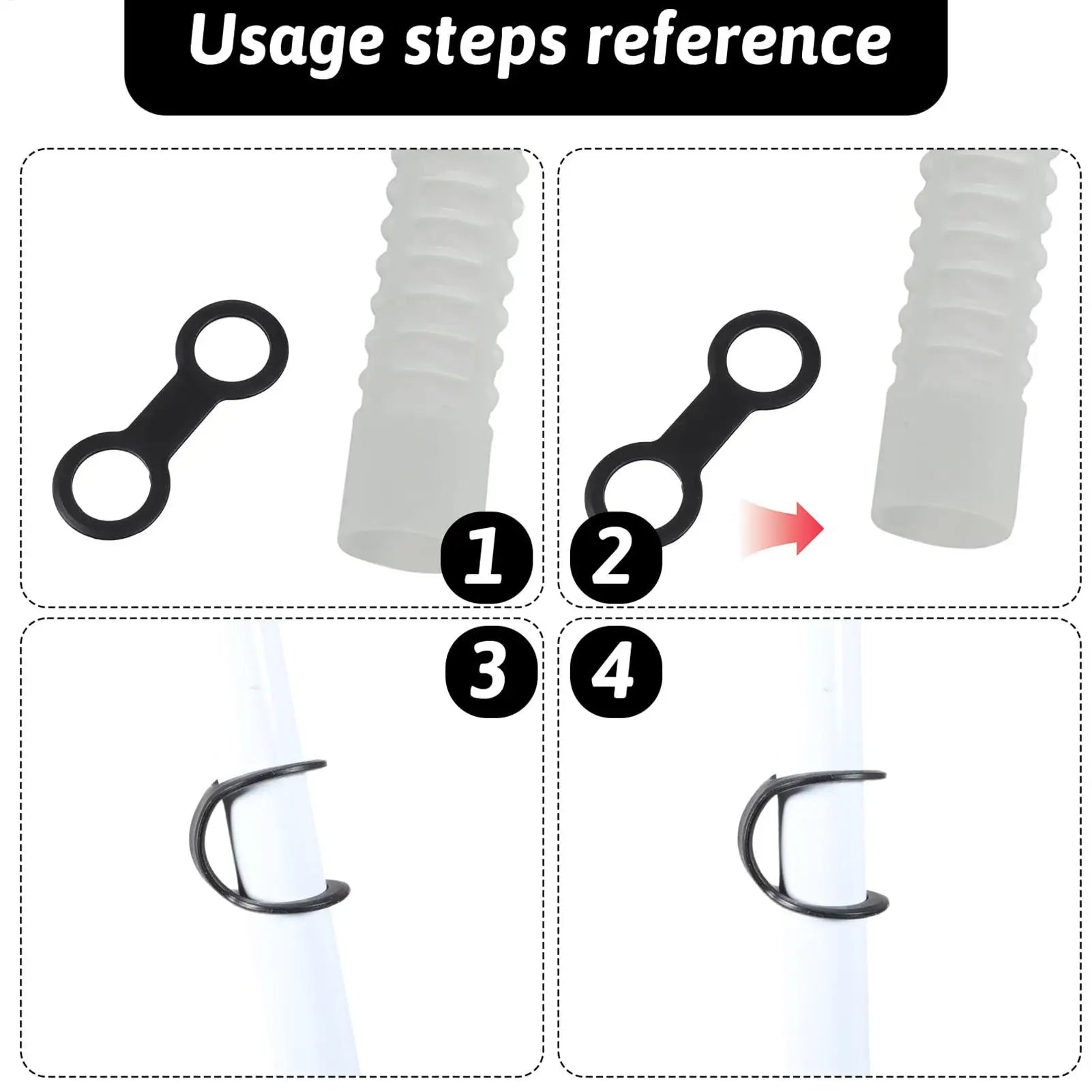 Snorkel Keeper Quick Release Double-ring Flexible Silicone Retainer