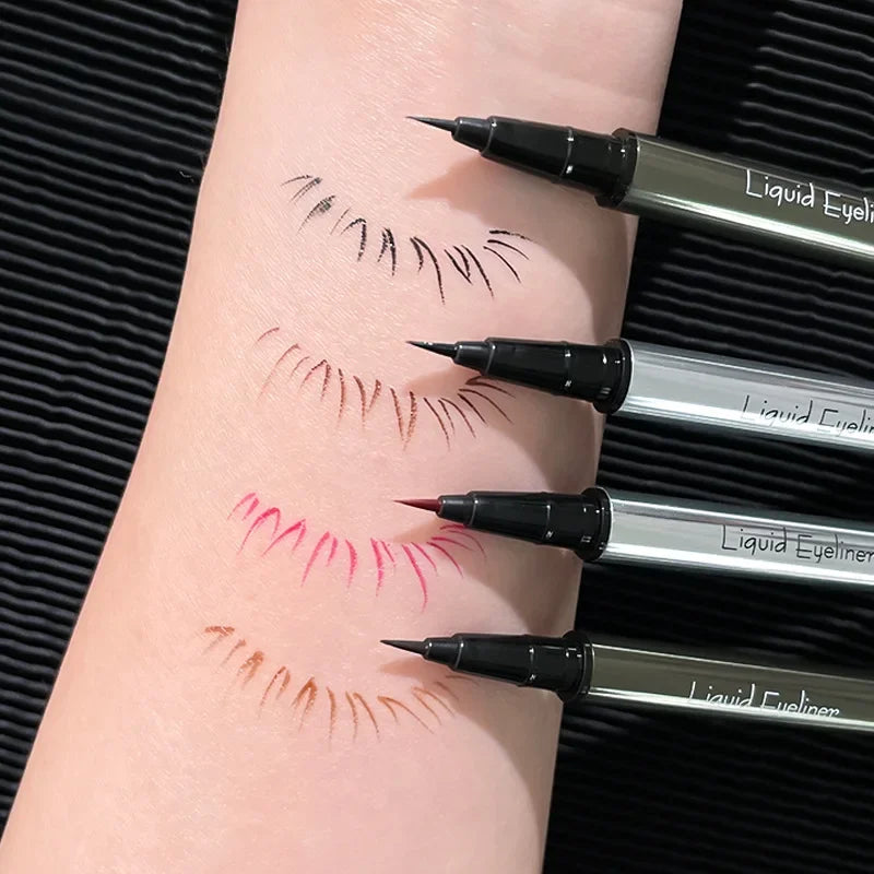 Ultra Thin Black Liquid Eyeliner Matte Long-lasting Waterproof Metal