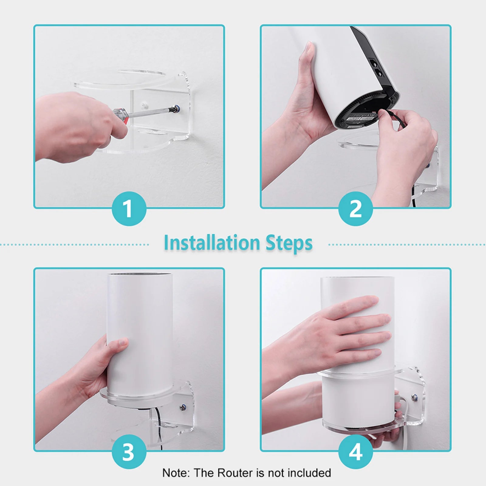 Compatible with TP-Link Deco M4 Mesh WiFi Wall Mount Sturdy Mount Bracket Compatible with TP-Link Deco M4/S4/P9 Zpaxo