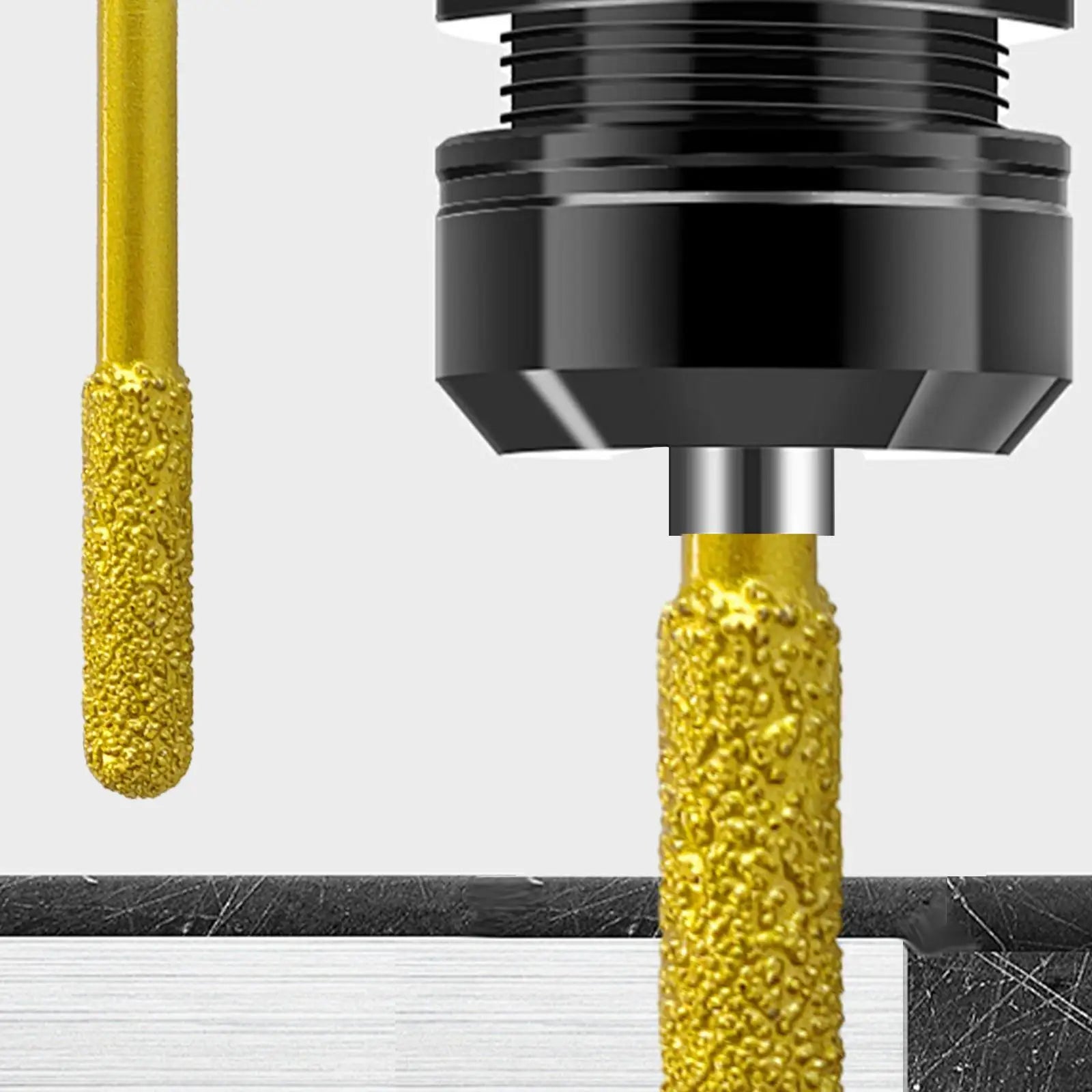 Diamond Grinding Burr Drill Bit 60mm Long Universal Rotary Tool Grinding Bit for Engraving Polishing Stone Carving Metal Zpaxo 8mm