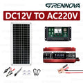 Grennova 1500W Solar System Kit High Quality Panel Pure Sine Power Inverter 60A MPPT Controller Off-Grid RV/Camper Home Backup Zpaxo 220V Kit