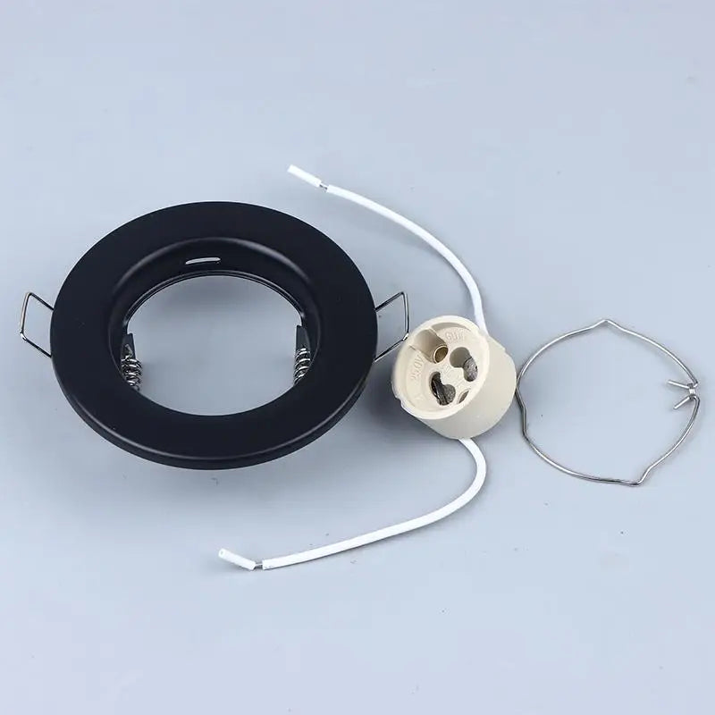 LED Downlights Frame Round Fixture Adjustable Downlight Led Holders Cutout For MR16 GU10 Bulb Holder Recessed LED Spot Light Zpaxo A3