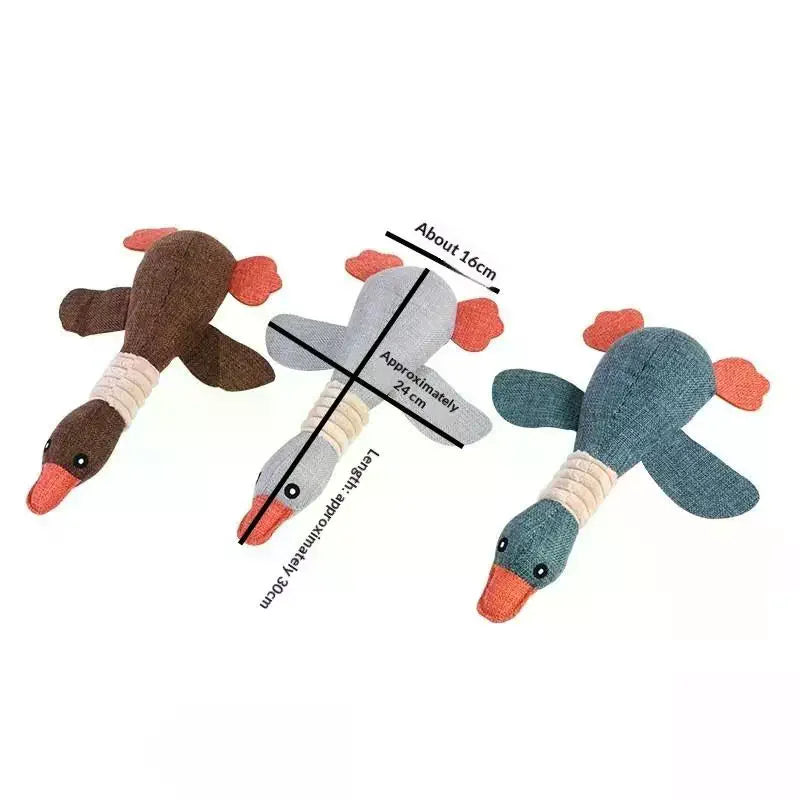 Pet Mallard Duck Dog Toy Big Chewers Squeaky Goose Puzzle Training Zpaxo