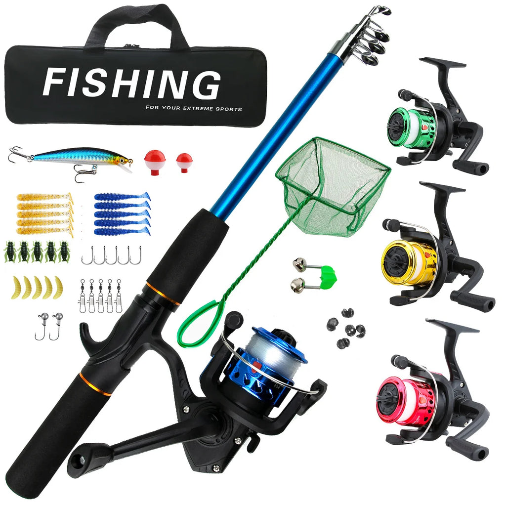 Telescopic Carbon Fiber Sea Fishing Rod & Reel Complete Set