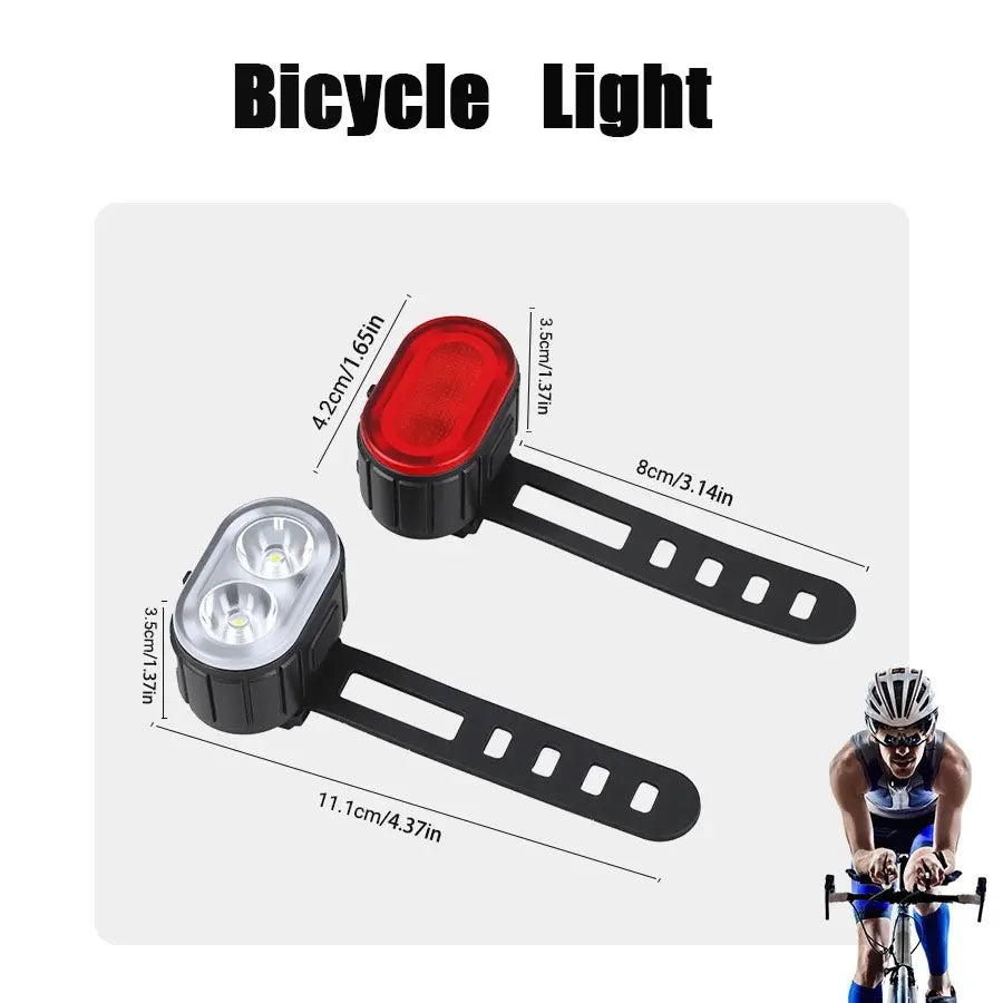 USB Rechargeable Bicycle Lights Bike Safety Warning Lamp Outdoor