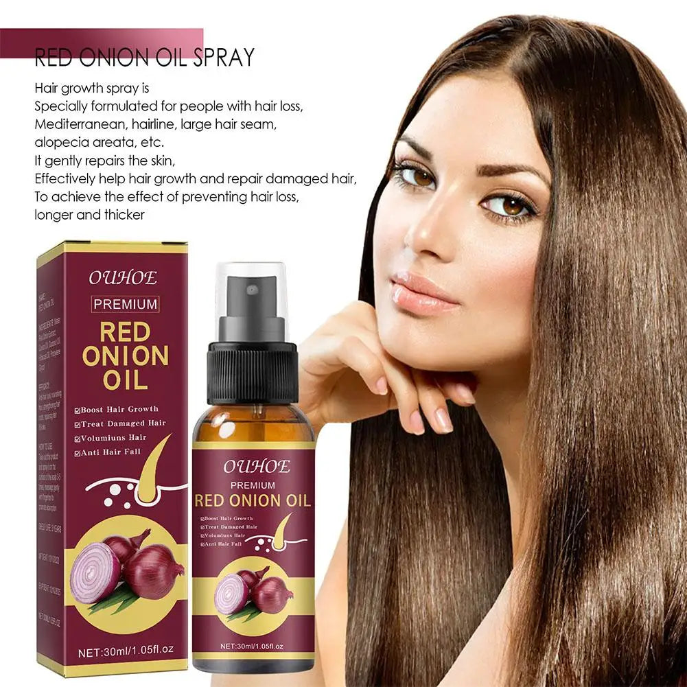 1/2/3pcs Red Onion Hair Care Essential Oil Hair Care Spray Nourish Hair Roots Improve Hair Texture Hair Care Zpaxo