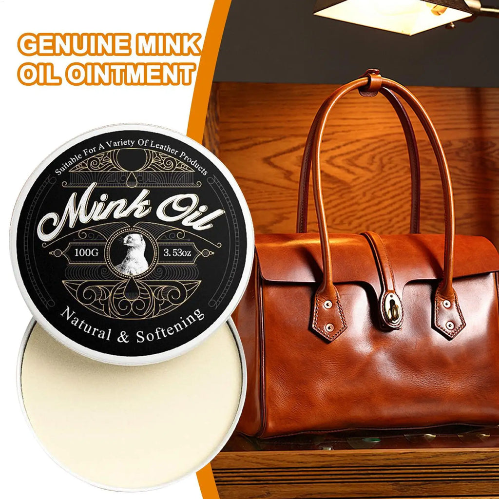 100g Mink Oil For Leather Boots Leather Care Cleaner Conditioner Soften And Restore For Boots Shoes Clothing Zpaxo