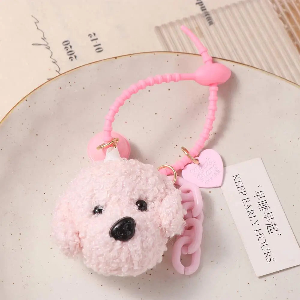 Couple Gift Stuffed Animals Dog Keychain Pet Lovers Couples Matching Dog Key Rings Bag Charm Kawaii Dog Pendant DIY Accessories Zpaxo