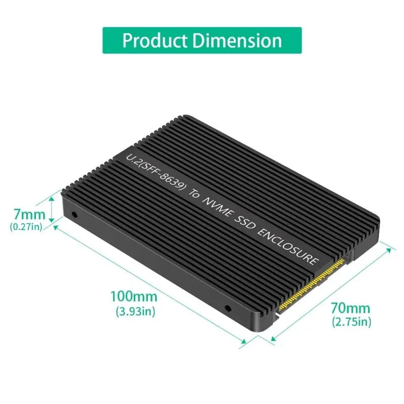 652F Computer Adapter Case Heat Dissipation U 2 SFF8639 NVME Zpaxo
